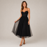 Lia – Tulle Bustier Midi Dress